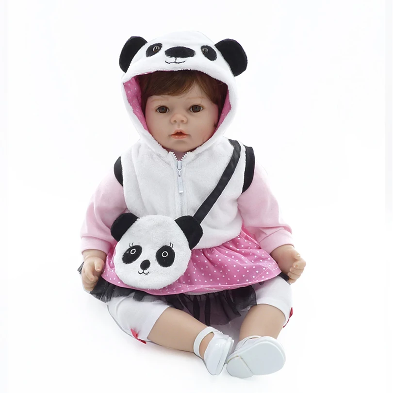 Soft Cotton Reborn Dolls with Plush Backpacks Realistic Bedtime Toys Doll for Girls Fashion Gifts about 55cm Babies Toys Doll