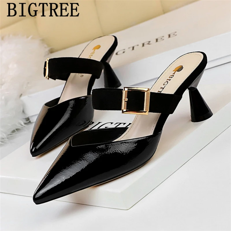

bigtree shoes ladies high heels sexy mules shoes women black heels pumps women shoes red heels chaussures femme tacones mujer