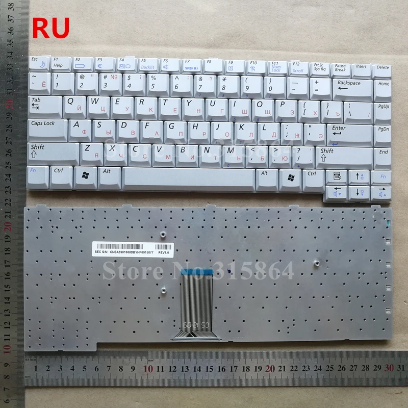 

Russian For SAMSUNG r40 r39 r41 silver notebook keyboard RU VERSION