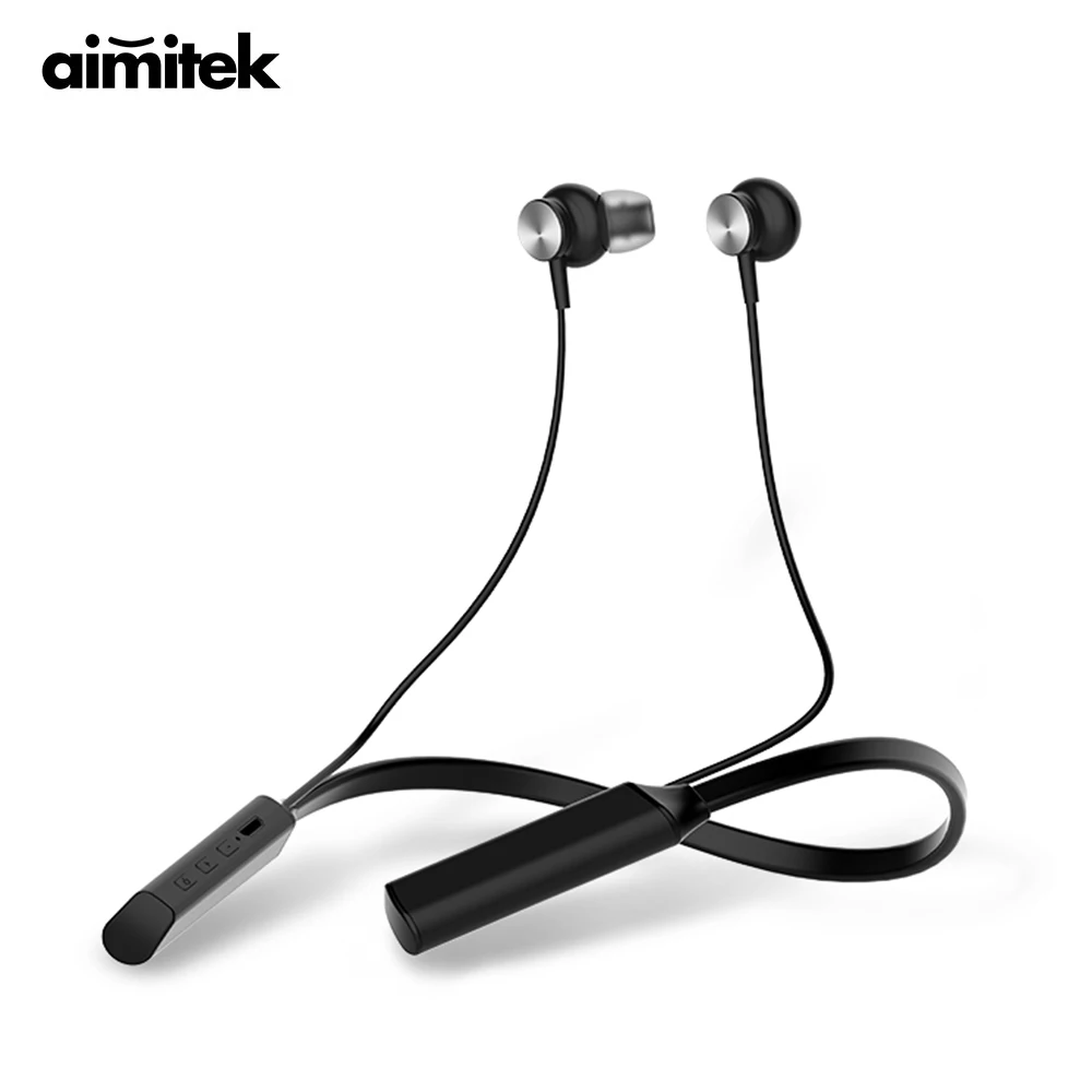 Aimitek BL-2 шейным Bluetooth наушники Беспроводной Магнитная вкладыши устойчивое бег наушники с микрофоном для смартфонов