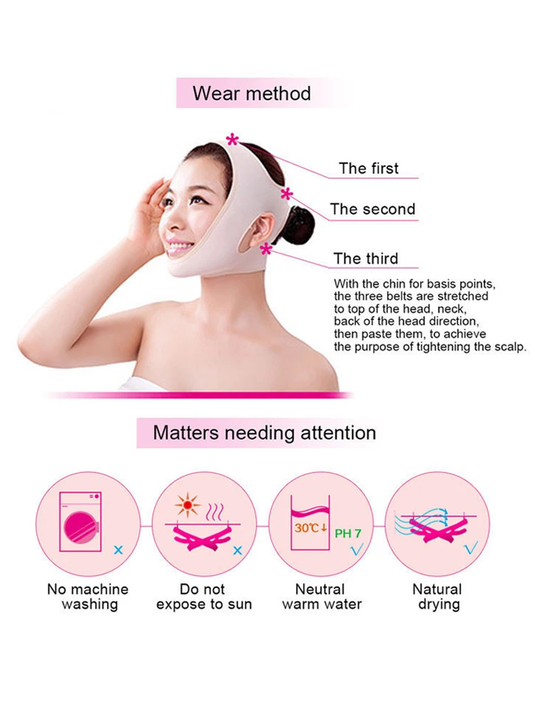 V-Line Face lifting for woman beauties face slimmer chin lift bandage V-ShapeBreathable Lifting Firming Thin Reduce Double Chin