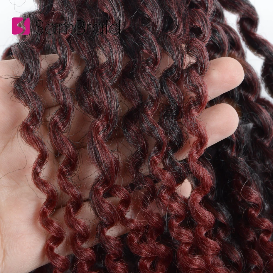 SAMBRAID Вьющееся кружево косички для волос 3 шт./компл. Ombre Marlybob Розовый Вязание