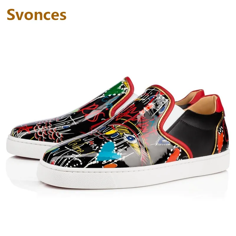 Zapatos Hombre модная повседневная мужская обувь с принтом граффити эспадрильи