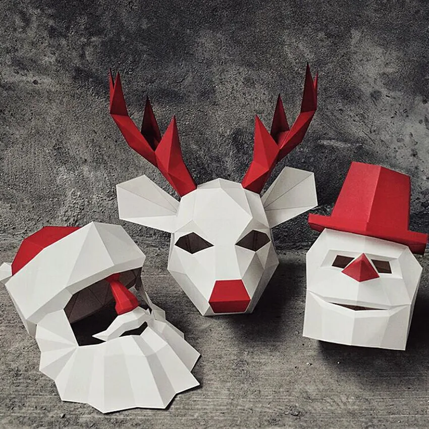 Полигональная фигура снеговик. Паперкрафт снеговик. Объемный снеговик. Набор для создания полигональной фигуры снеговик. Паперкрафт заяц.