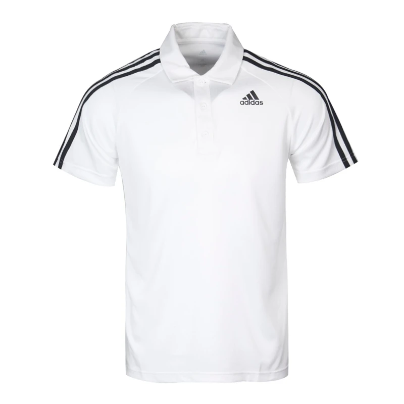 Новое поступление Adidas D2M 3S POLO Для мужчин поло из чистого полиэстера с коротким рукавом спортивный костюм - Цвет: BK2602