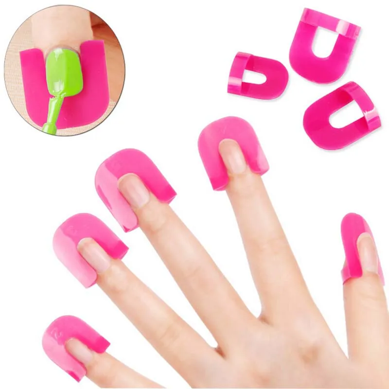 Nail art 26pcs/set nailpolish glue Model Spill Proof Manicure Protector Tools+ 1 PC French Stickers | Красота и здоровье