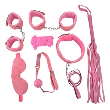 Newly 9 Pcs Sex Toys Couples Bondage Vibrators Restraint BDSM Slave Plug Flirt Games Erotic Adult Toys 19ing