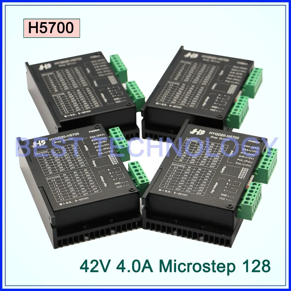 Драйвер шагового двигателя H5700 Nema17 Nema23 4 шт. 4A 42VDC 128 микрошагов|motor driver design|driver leddriver