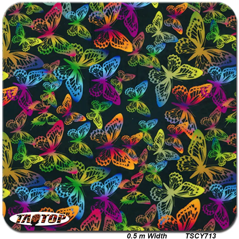 

iTAATOP TSCY713 0.5m *2M Popular colorful butterfly pva water transfer printing film hydrographic film hydro dipping film