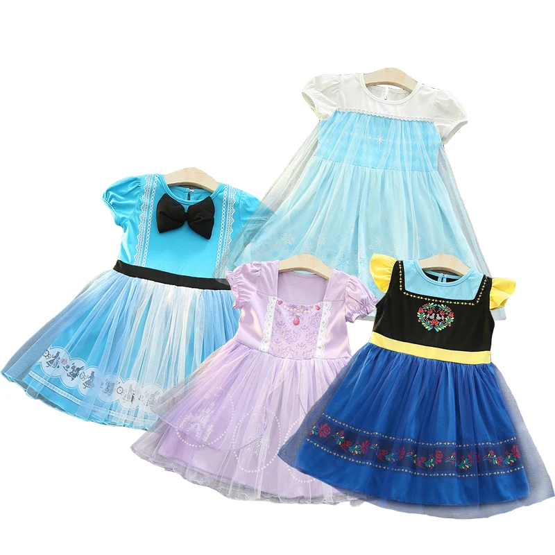 

Kids Dresses for Girls Anna Dress Snow White Costume Princesa Sofia Snow Queen Alice Halloween Party Baby Girls Dress 2 3 4 5 6y