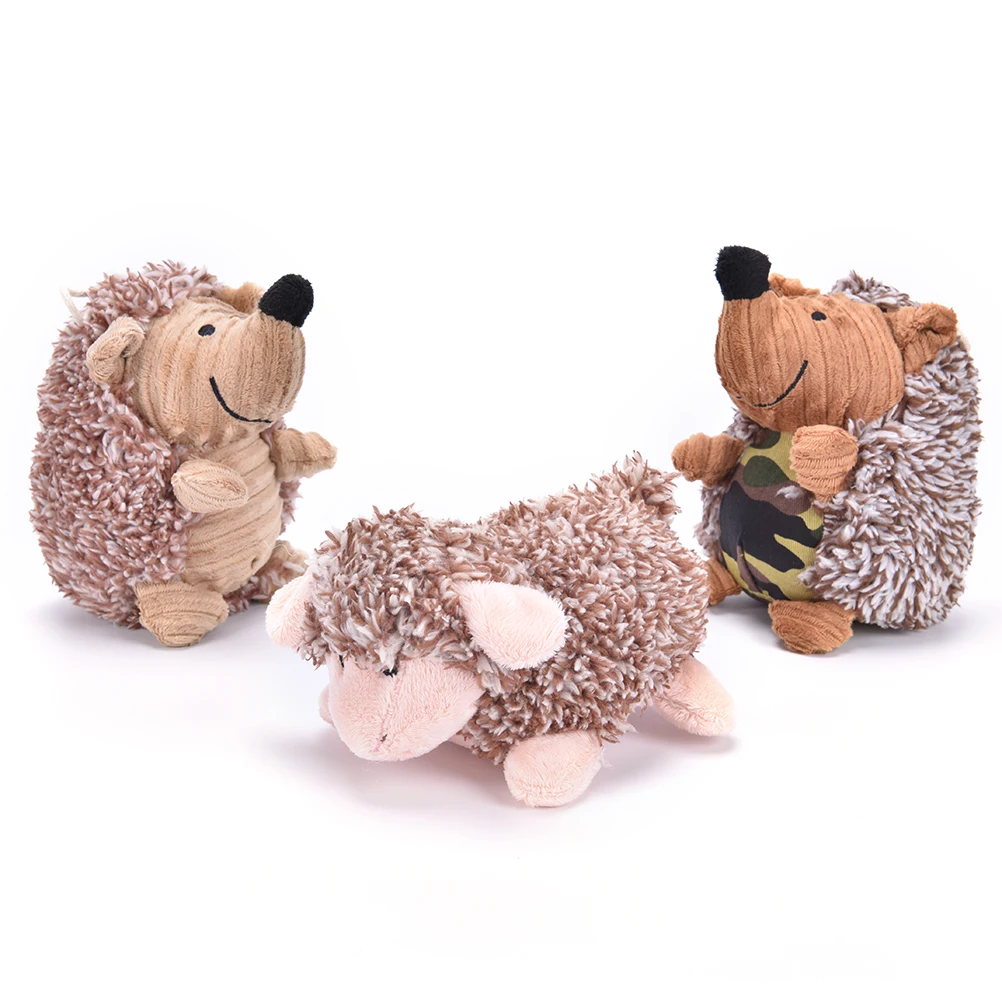 New 10.24*5.51 inch Hedgehog Squeaker  Sound Pet Dog Cat Puppy Chews Training Toys Plush Toy
