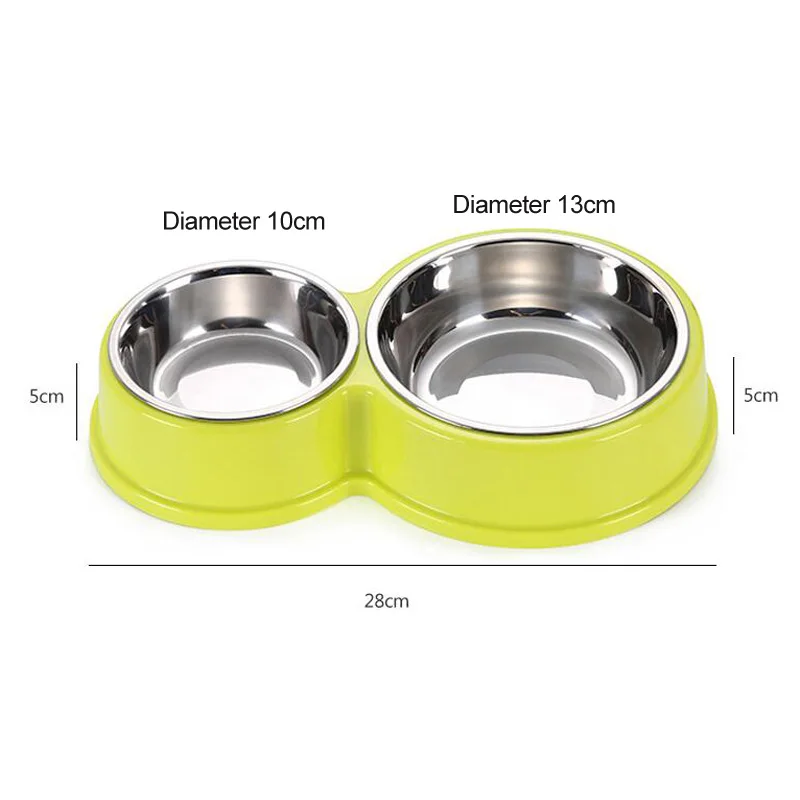 Pawstrip, двойная миска для собак из нержавеющей стали, миска для кормления домашних животных, миска для питья, фонтан, кормушка для щенка, миска для кошек