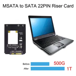 MSATA к карта адаптера SATA minSATA к SATA3.0 22PIN SSD твердотельный накопитель карты расширения 6 Гбит/с