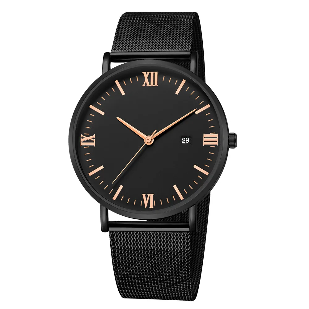 

Fashion Luxury Quartz Ultrathin 8mm Stainless Steel Stainless Steel Band Buckle Wrist Watch Hot Sale Simple Round Case Clock