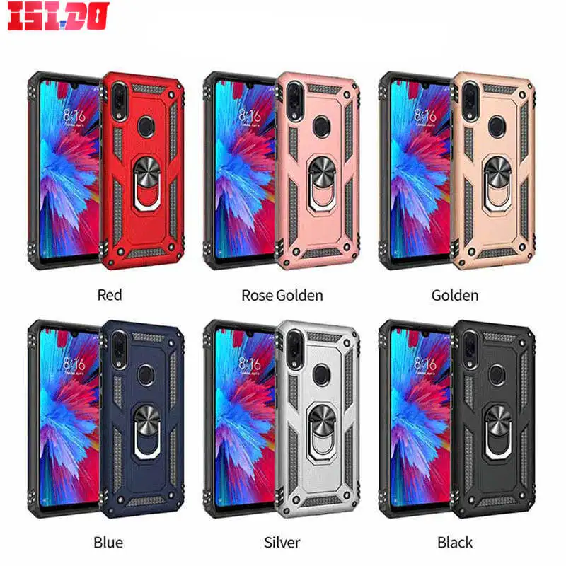 

Luxury armor Shockproof Phone Case For Xiaomi Redmi 7 Note 7 Pro Case For Huawei P30 Lite Pro P Smaet 2019 Car Holder Ring Case