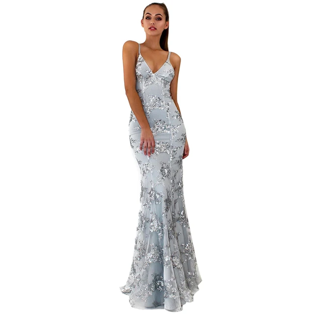 Long Sequin Maxi Dress