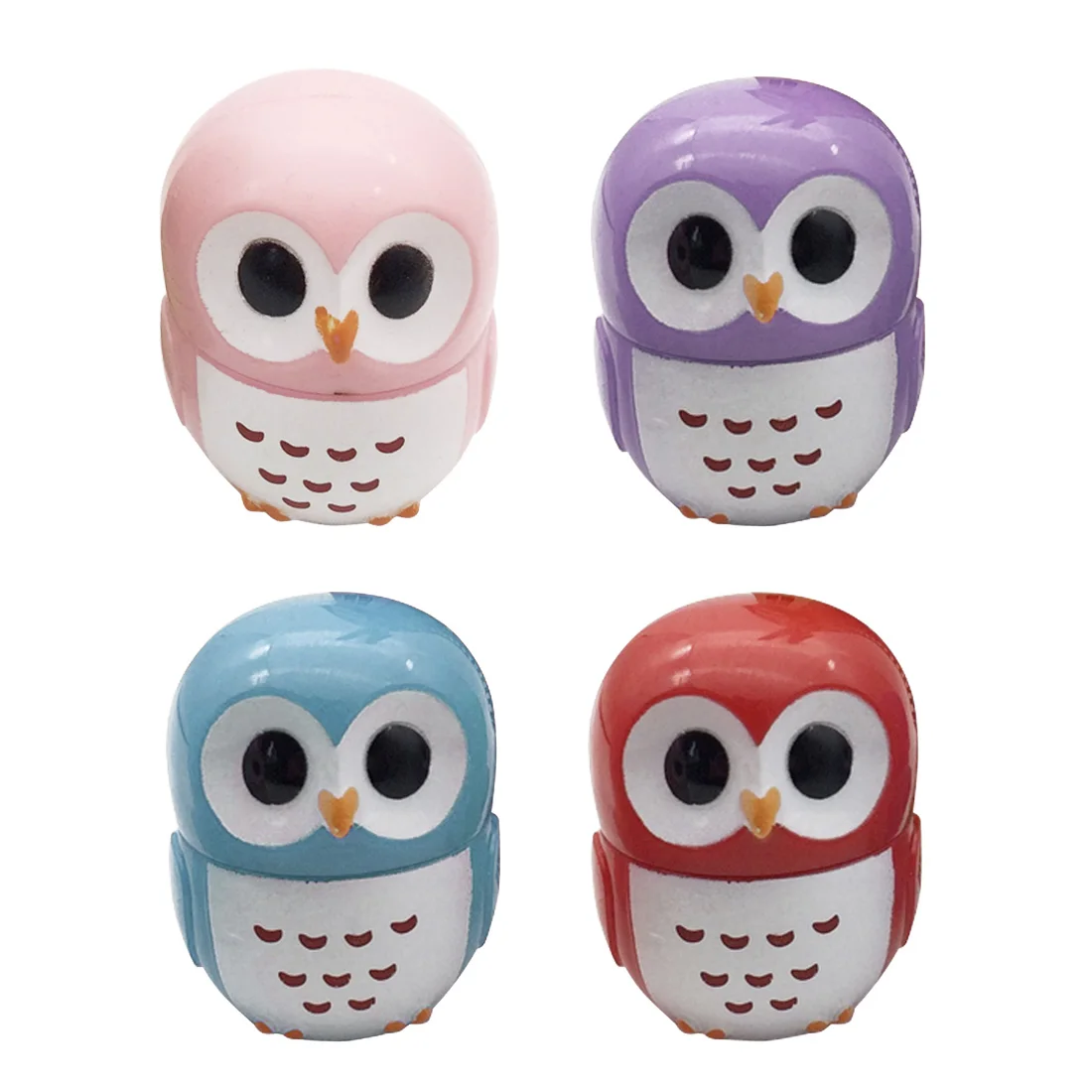 

Cute four-color owl cartoon plant lip balm candy color moisturizing lip balm lipstick natural plant lip gloss stick fruit lip