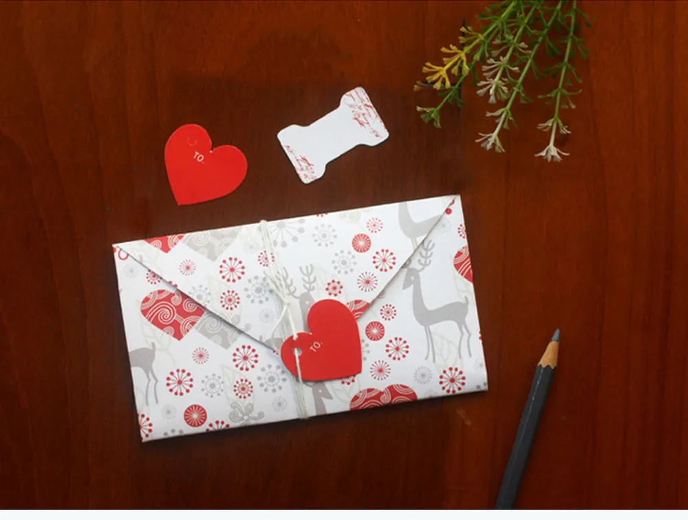 2 шт/лот лося конверт с лесным орнаментом канцелярские принадлежности для письма kawaii День рождения Рождество cоткрытка Конверты