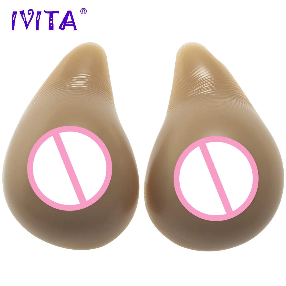 

IVITA 800g Realistic Silicone Breast Forms Fake Boobs For Crossdresser Transgender Shemale Mastectomy Enhancer Christmas Gift