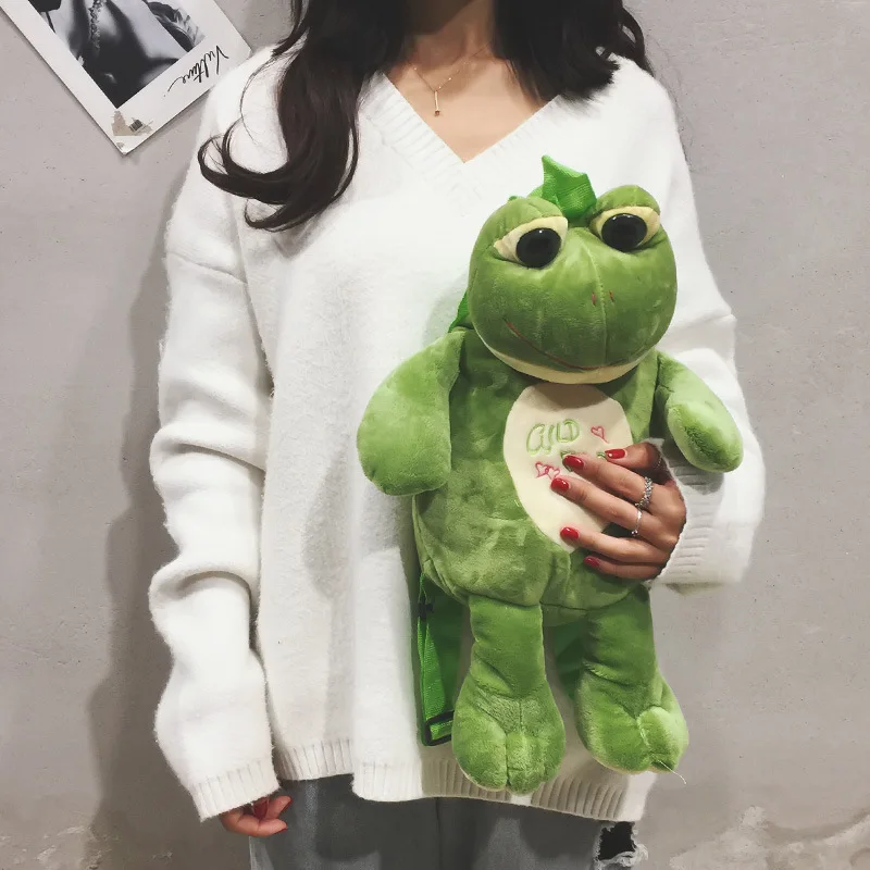 2019 Kindergarten Children Plush Backpack Soft Jungle Animals Elephant Tiger Frog Plush Doll Creative Backpack Toy Kids Gift Aliexpress