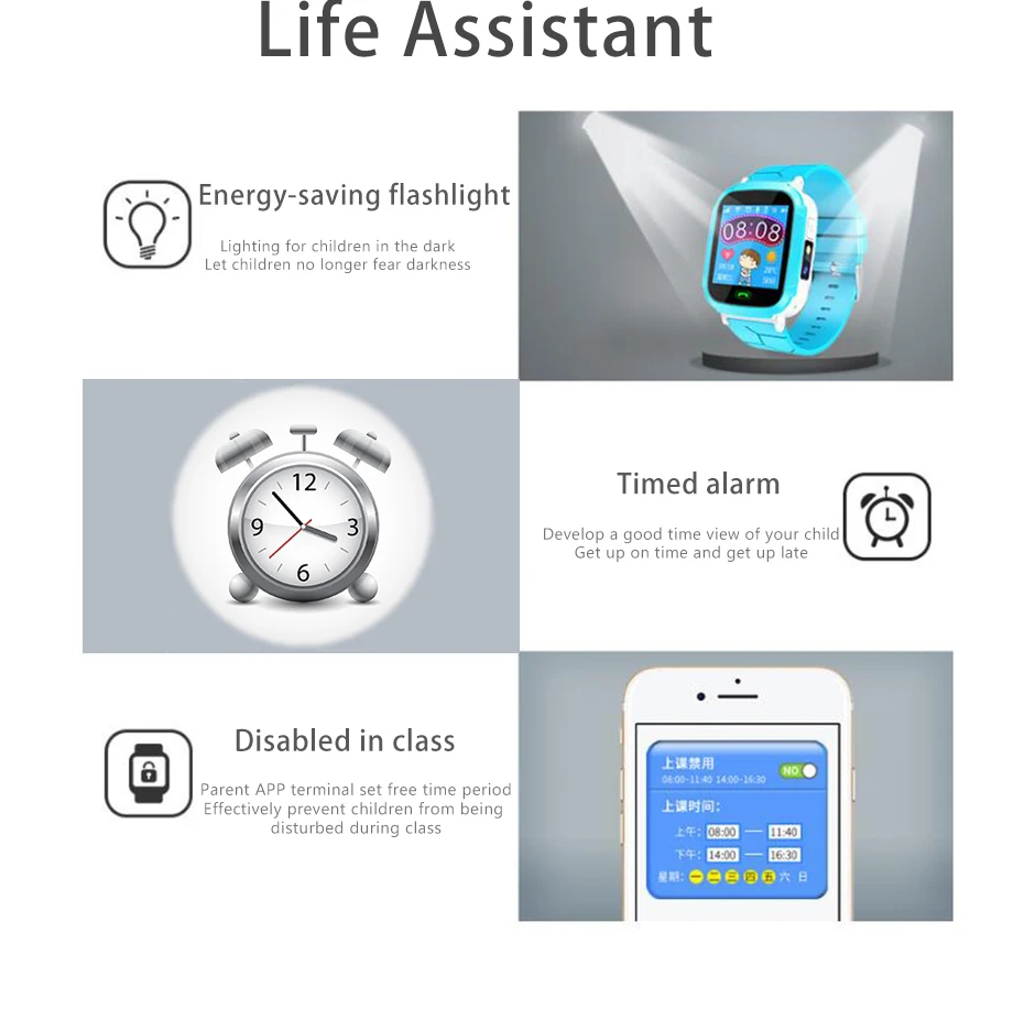 Q528 Smart Watch Kids GPS Tracker Monitor SOS Call Anti-Lost Reminder With Camera Lighting Kids Watches Baby Smart Watch 005303_06
