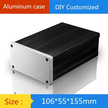 

case 106*55*155mm Mini aluminum amplifier chassis/ tube amp chassis / digital amplifier shell /AMP Enclosure / case / DIY box