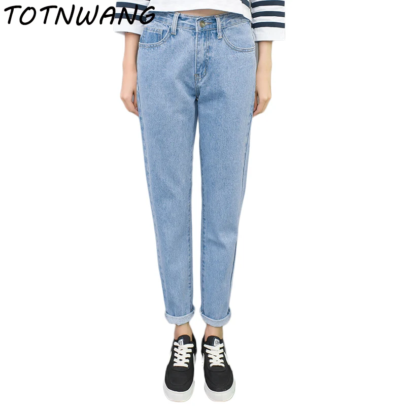 High Quality Vintage Mid Waist Loose Harem Jeans 2017