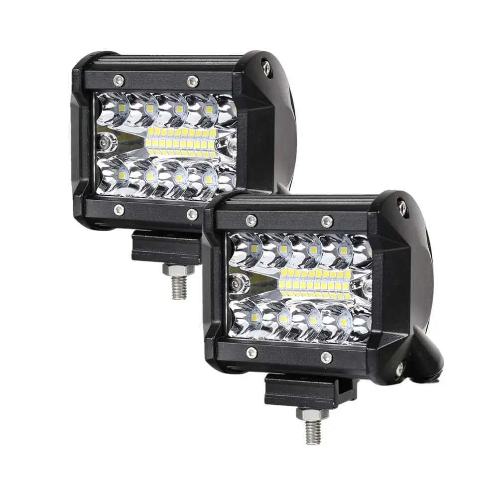 

2PCS 140W Triple Row LED Light Bar 4inch Spot Flood Combo Beam LED Driving Lights Off Road Lighting LED Work Lights for Truck