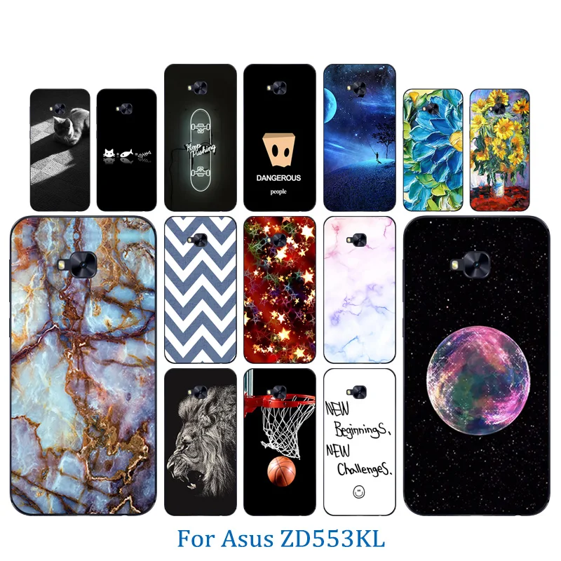 for Asus Zenfone 4 Selfie ZD553KL Case Cover Skateboard Printing Soft Silicon 5.5&quot Phone Bags |