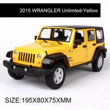 1:24 Diecast Model 2015 WRANGLER Unlimted Orange Alloy Car Metal Toys gift modified car simulation model For Collection new year gift lp770 upgrade package 1 18 metal model car collection toys luxury diecast decoration alloy metal static present