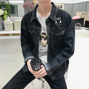 

Denim Jacket Men 2018 Jeans Jacket's loose denim jacket autumn newm jacket