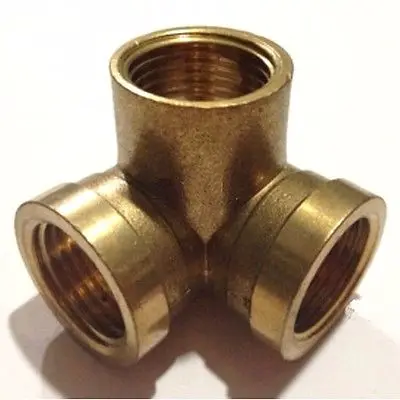 

Wall Corner 3 Ways Brass Pipe fitting Connector 1/2" BSP Equal Female Thread for water pipe