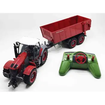

Big RC Trailer Tractor Kids Electric Toy Car Big RC Truck Trailer Children RC Trailer Farm Toy Car With Remote Control