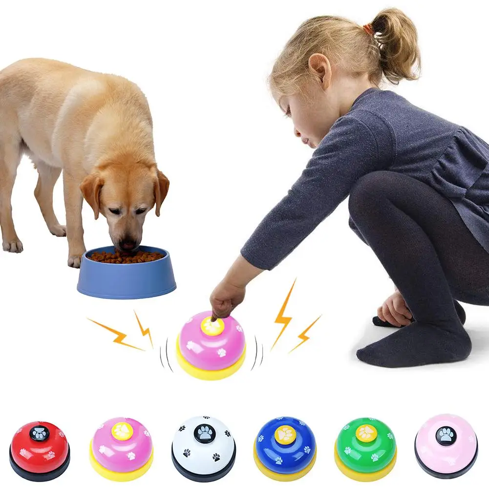 

Cat Dog Pet Training Bell Feeding Ringer Pet Educational IQ Training Squeak Toy Interactive Pets Kitten Toys Feed Reminder
