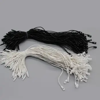 

free shipping wholesales top quality black clothing hang tag WAX CORD/cotton rope/string buckle/sling/thread 500 pcs a lot