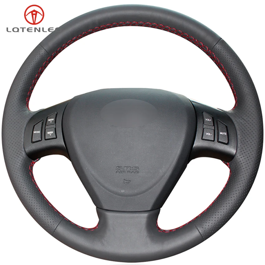 

LQTENLEO DIY Hand-stitched Car Steering Wheel Cover Black Genuine leather For Chery Fulwin 2 2013-2016 A3 2010-2012