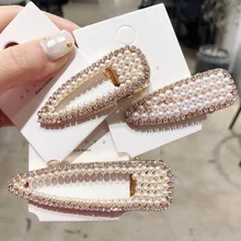 1 шт. заколки для волос для женщин новая чистая красная жемчужная шпилька для волос с горным хрусталем челка клип боковая папка зажим «утиный клюв» шпилька для волос G0402