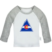 Флаг Колорадо C природой горы огнеупорный Halestorm рок группа черный Новорожденные Детские футболки малыш Графический длинный рукав тройник топы