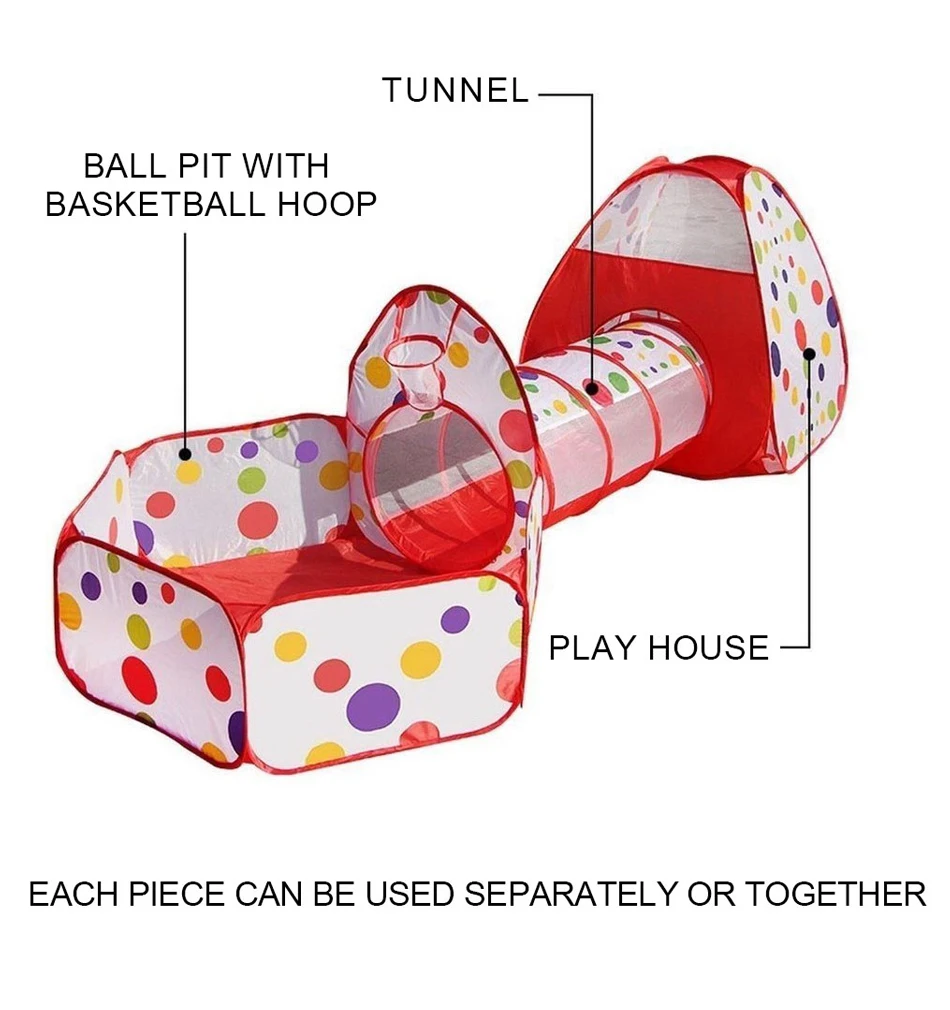 3 шт./компл. детская ограда для игры туннель тапочки домашняя детская черепки детские игрушки бассейн с шариками палатка для игрушечный шар для детей бассейн с шариками игрушки