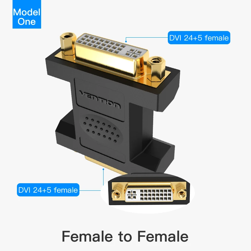 Vention DVI to DVI 24+ 5 адаптер Женский 2560 P преобразователь ТВЧ-сигналов для ПК ТВ-проектор коробка - Цвет: Female to Female