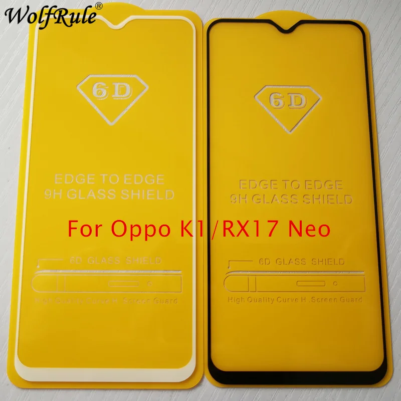 Wolfrule закаленное стекло Oppo K1 RX17 Neo защита для экрана полное покрытие защитное Full Glue