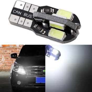 

1PCS T10 Led Car Interior Bulb Canbus Error Free T10 White 5730 8SMD LED 12V Car Side Wedge Light White Lamp Bulb Car Styling