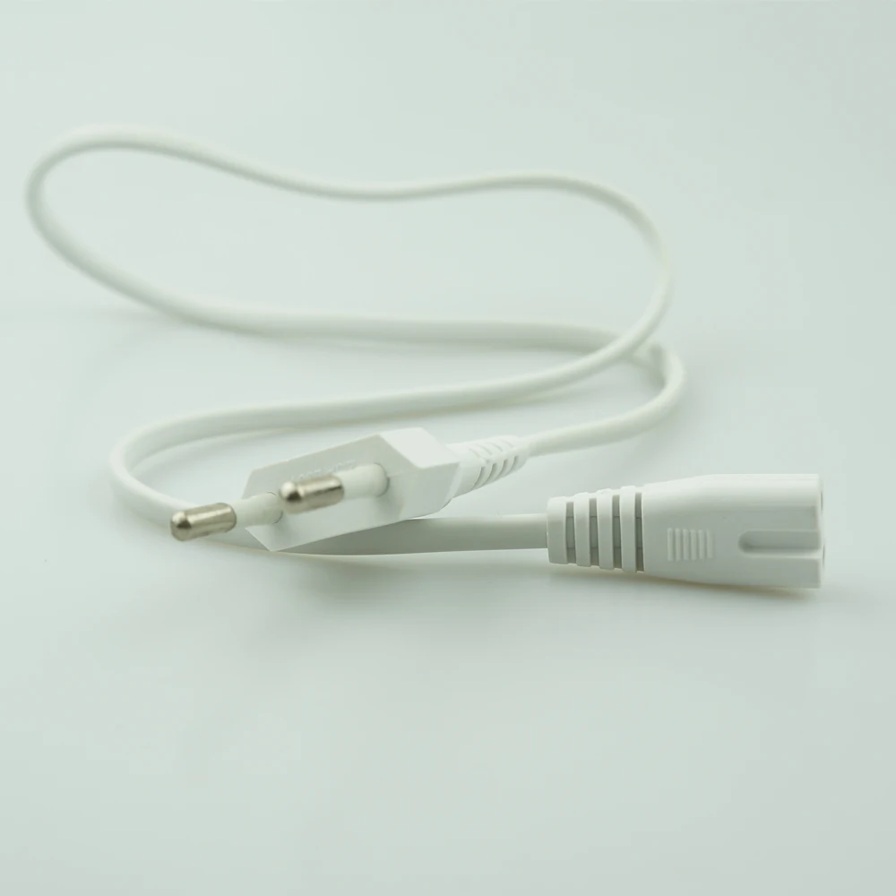 0.6M 2-Prong Pin AC EU Power Supply Cable Cord high Quality Lead Wire Power Cord For table lamp Laptop electric machine charger