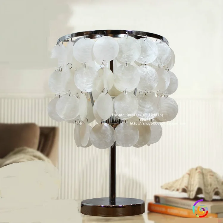 Creative shells table lamps personalized living room bedside lamp clothing store decoration home