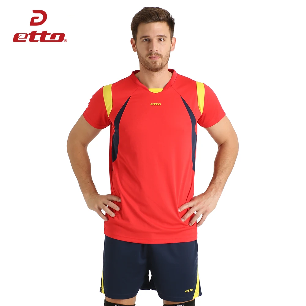 Этто новый мужской спортивная дышащая футболка с короткими рукавами и шорты форма для волейбола Профессиональный волейбол футбольная