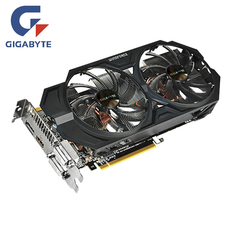 Видеокарта GIGABYTE GTX 760 2GB GPU 256Bit GDDR5 GTX760 2GB карта видеокарты для карт nVIDIA Geforce PCI-E X16 Hdmi Dvi