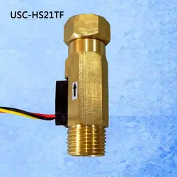 USC-HS21TF Ultisolar Холла потока Сенсор воды 1-30L/min BSP G1/2 "резьбовой конец 1% Повторите ошибка турбины расходомер с Union