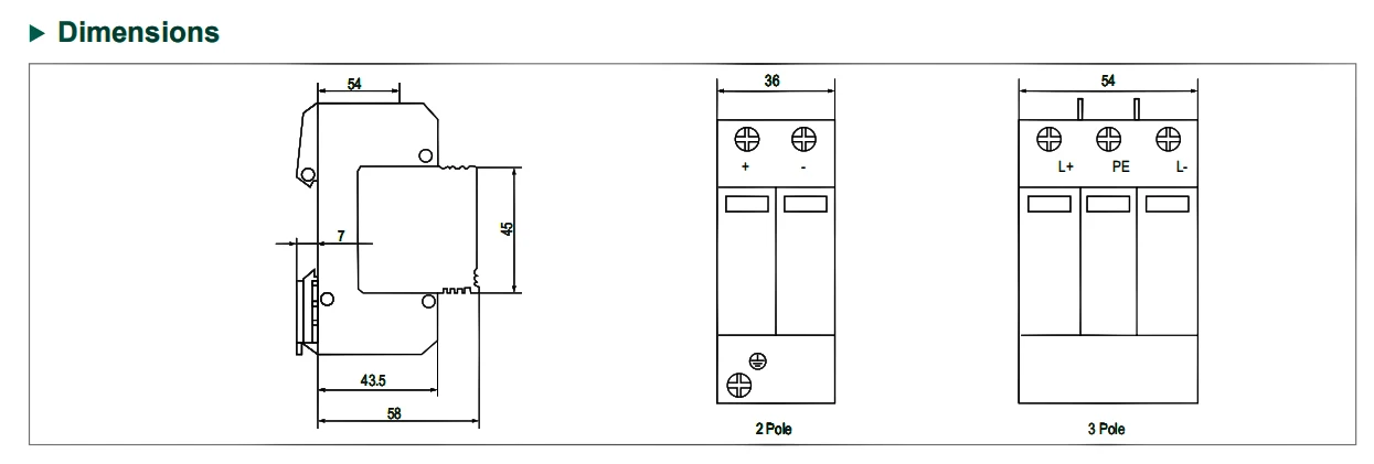 Feeo spd dc 3 p 1000 v