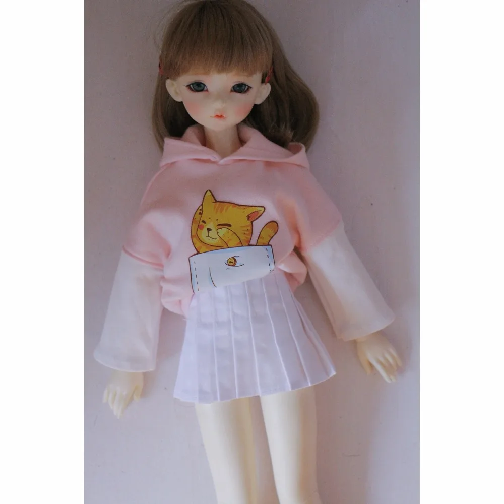 Simple Pullover Hoodie Dolls Clothes for 1/4 BJD Doll Accessories Clothing