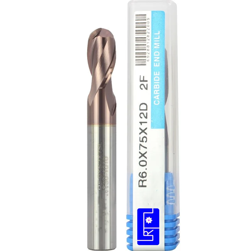 HRC50 Ball Nose 4 Flute 6 8 10 12mm Alloy Carbide Milling Tungsten Steel Cutter End Mill | Инструменты